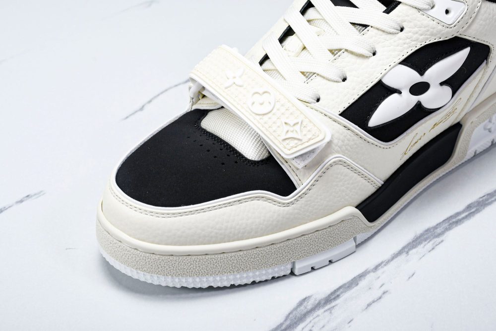 Louis Vuittоп Trainer Low Velcro Strap 'Black White' - Image 9