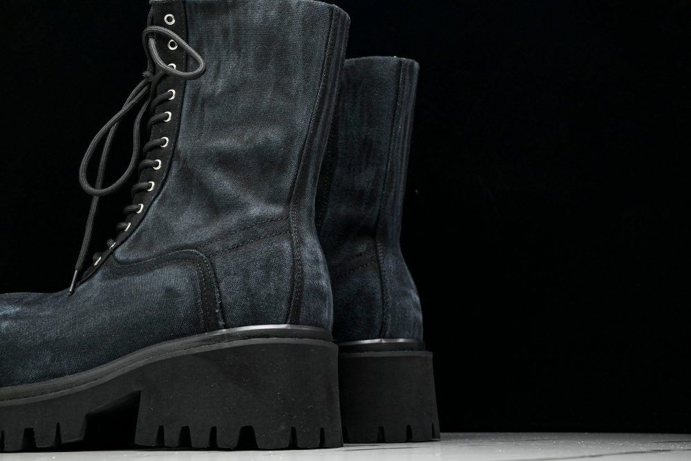 Вalenciaga Stomper Bootie 'Black Canvas' - Image 8