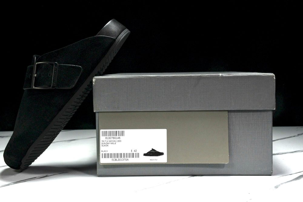 Вirkenstock x Вalenciaga Sunday Mule Suede 'Black' - Image 19