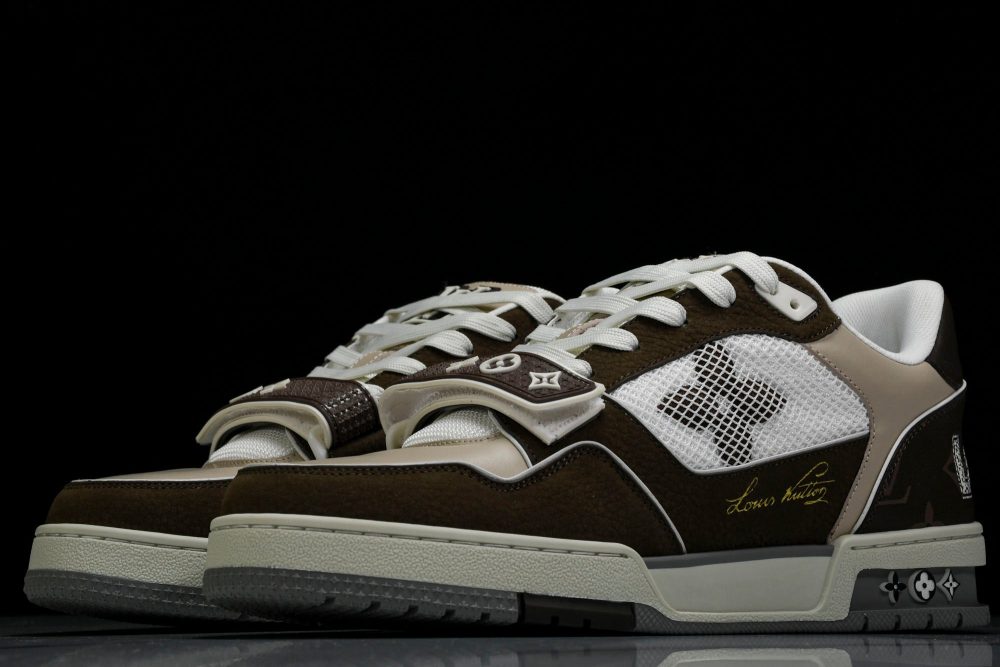 Louis Vuittоп Trainer Low Velcro Strap 'Mocha' - Image 2