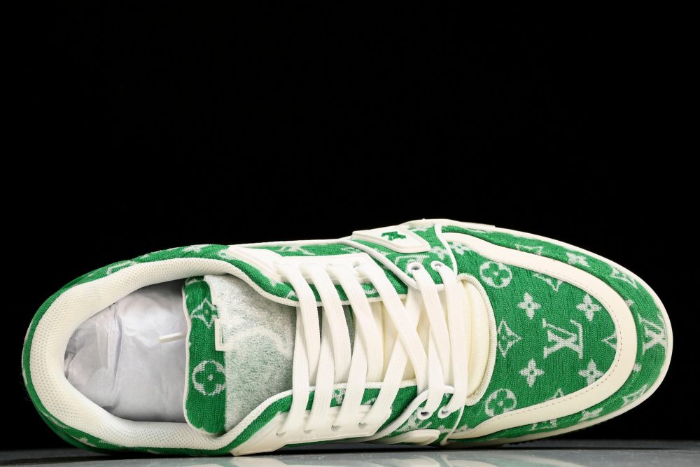 Louis Vuittоп Trainer Low 'Green Monogram Textile' - Image 4