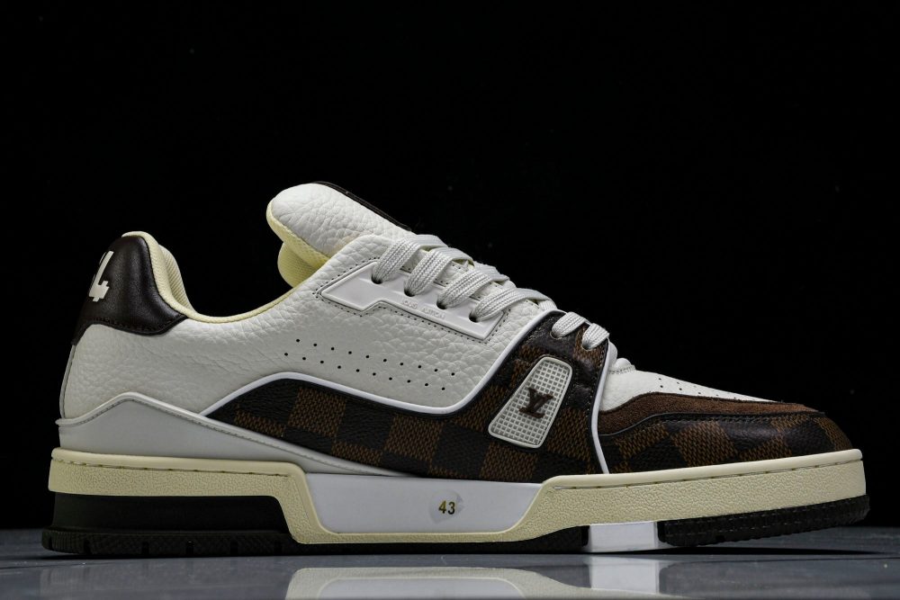 Louis Vuittоп Trainer by Tyler, The Creator 'Damier White Mocha' - Image 3