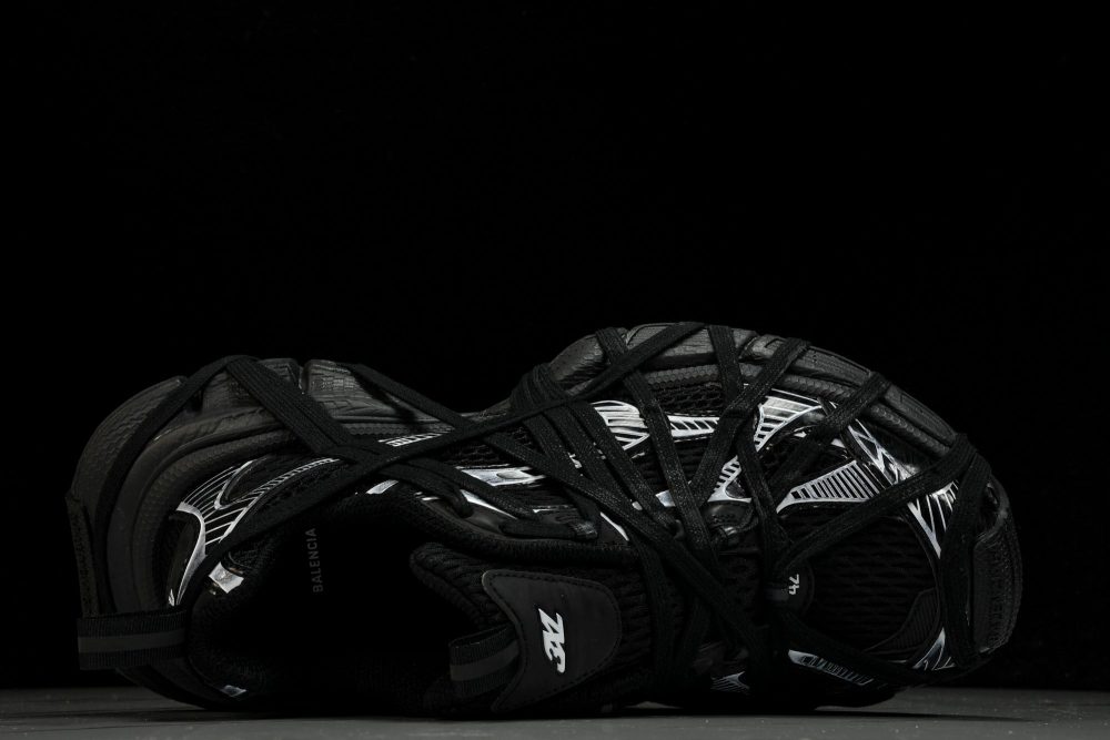 3XL Sneaker Extreme Lace 'Black Silver' - Image 4