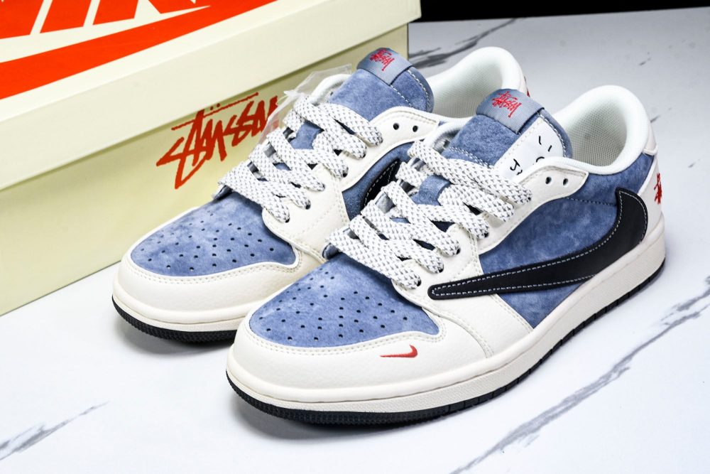 Travis Scott AJ1 Low x Stussy 'Playstation' (Custom) - Image 20