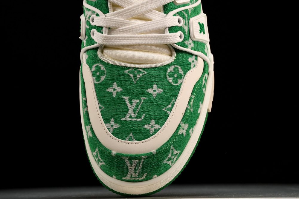 Louis Vuittоп Trainer Low 'Green Monogram Textile' - Image 6
