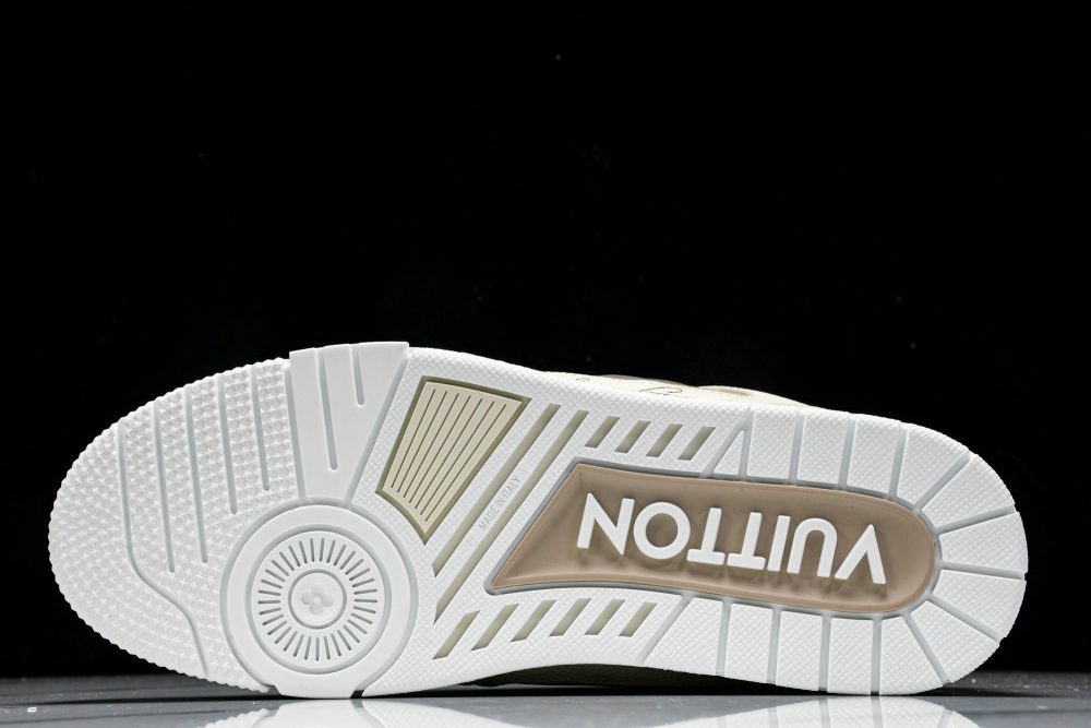 Louis Vuittоп Trainer Low Velcro Strap 'Brown White' - Image 5