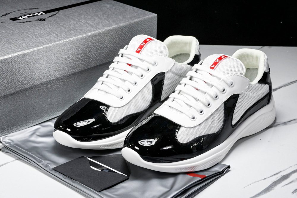 Prada America's Cup Sneaker 'Black Silver White' v2 - Image 17