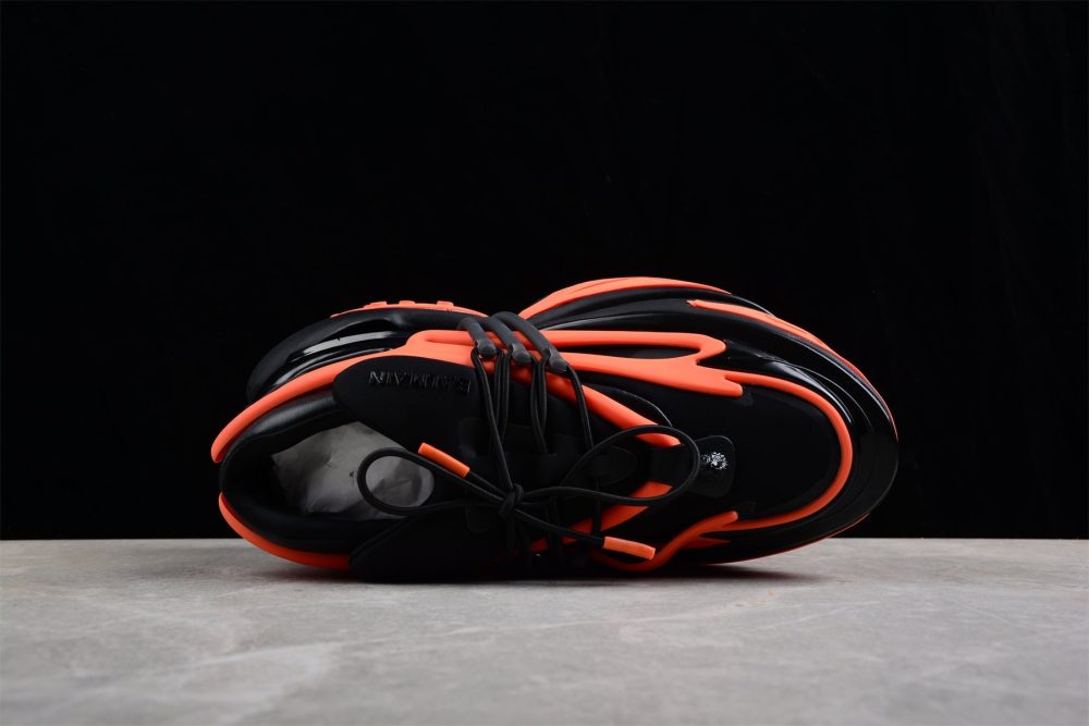 Balmain Unicorn Low-Top 'Orange Black' - Image 2