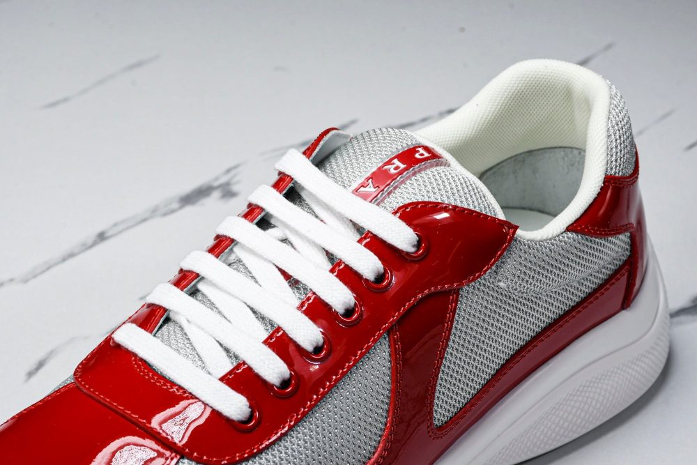 Prada America's Cup Sneaker 'Red Silver' - Image 12