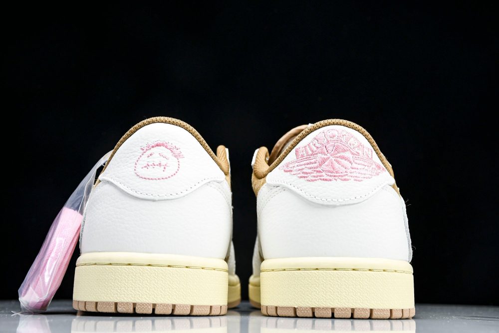 Travis Scott AJ1 Retro Low OG 'Sail Shy Pink' - Image 7