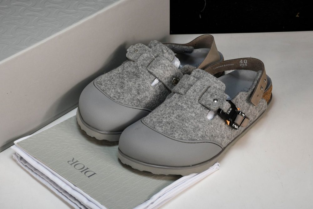 Birkenstock x D1or Tokio Mule Felted Wool 'Grey' - Image 17