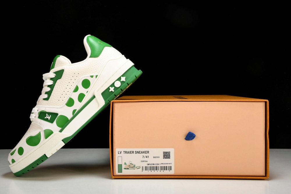 Louis Vuittоп Trainer Low by Yayoi Kusama 'Green' - Image 20