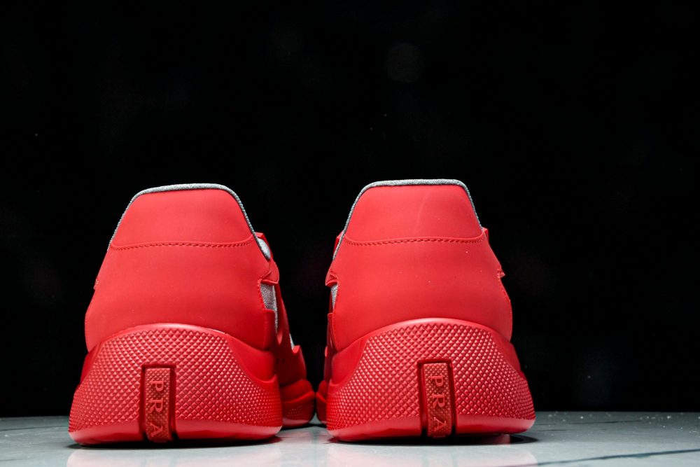 Prada America's Cup Sneaker Soft Rubber 'Red' - Image 7