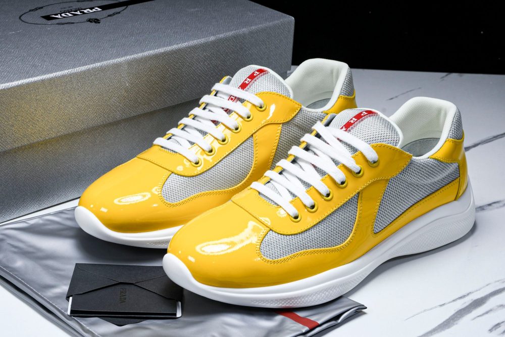 Prada America's Cup Sneaker 'Yellow Silver' - Image 19