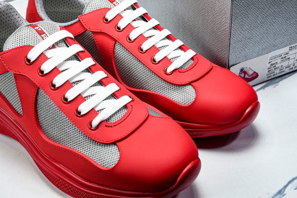 Prada America's Cup Sneaker Soft Rubber 'Red' - Image 41