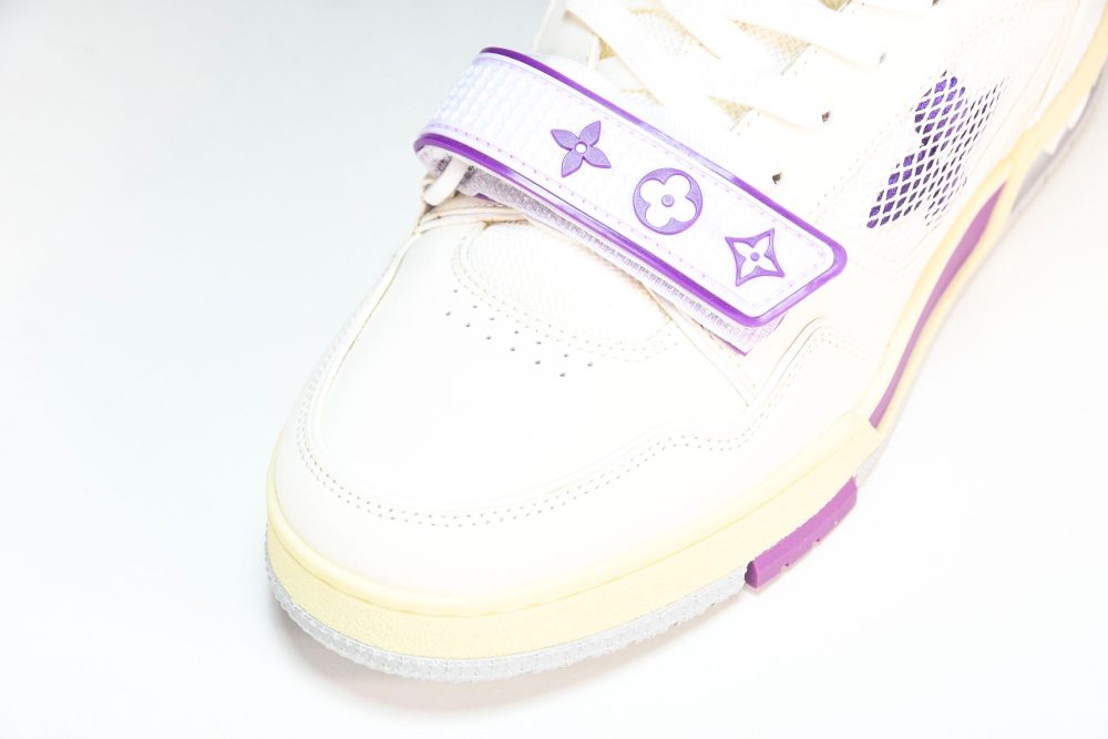Louis Vuittоп Trainer Low Velcro Strap 'Violet Mesh' - Image 9