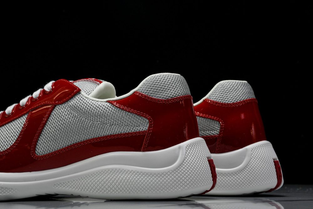 Prada America's Cup Sneaker 'Red Silver' - Image 8