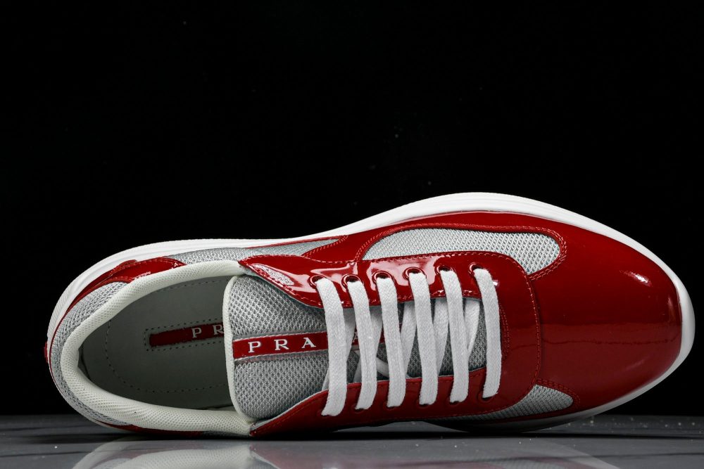 Prada America's Cup Sneaker 'Red Silver' - Image 4