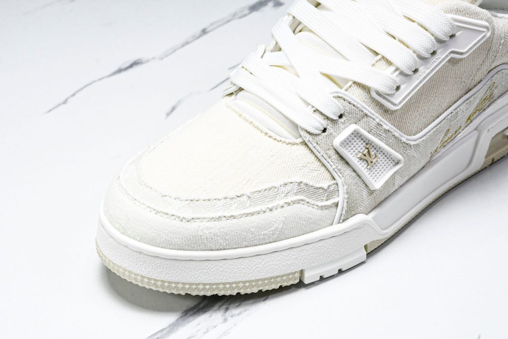Louis Vuittоп Trainer Low 'Beige Denim Monogram Textile' - Image 8