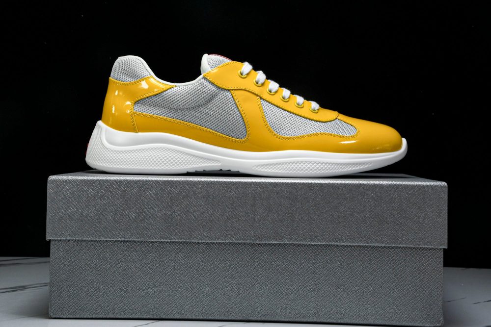 Prada America's Cup Sneaker 'Yellow Silver' - Image 22