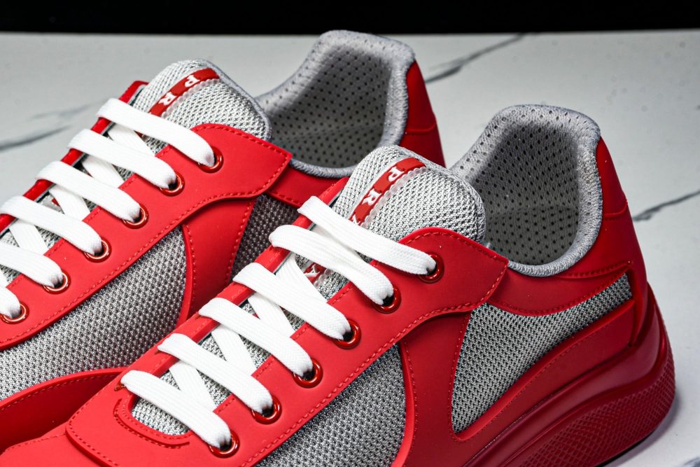 Prada America's Cup Sneaker Soft Rubber 'Red' - Image 19
