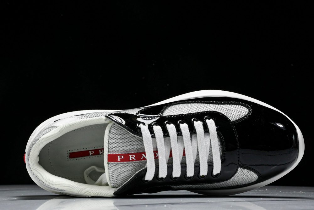 Prada America's Cup Sneaker 'Black Silver White' v1 - Image 4