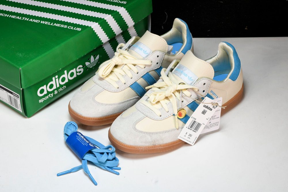 Samba x Sporty & Rich 'Cream Blue' - Image 22