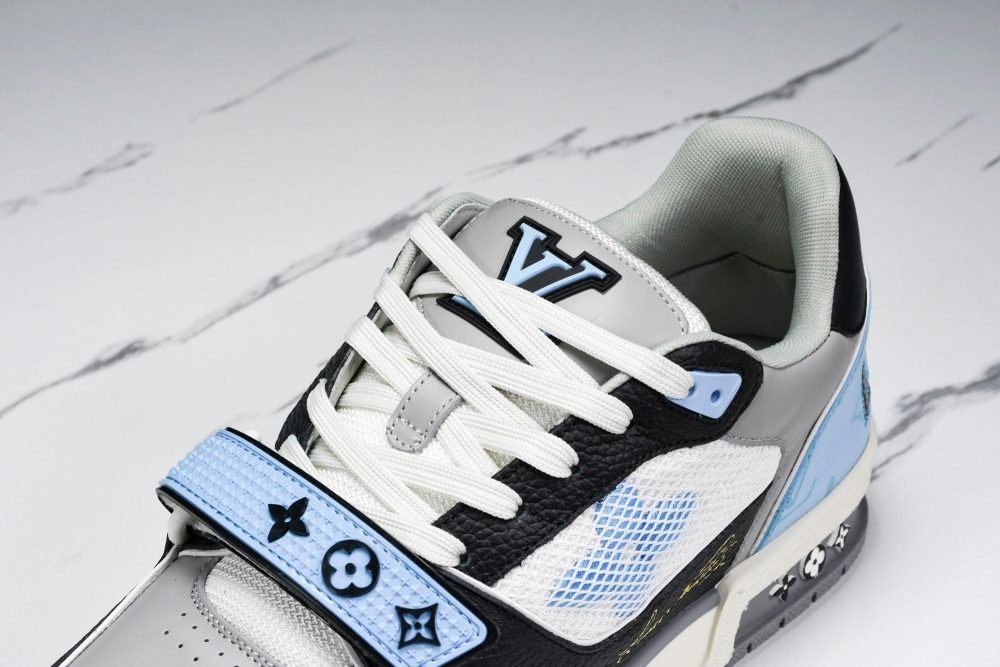 Louis Vuittоп Trainer Low Velcro Strap 'Blue Black' - Image 10