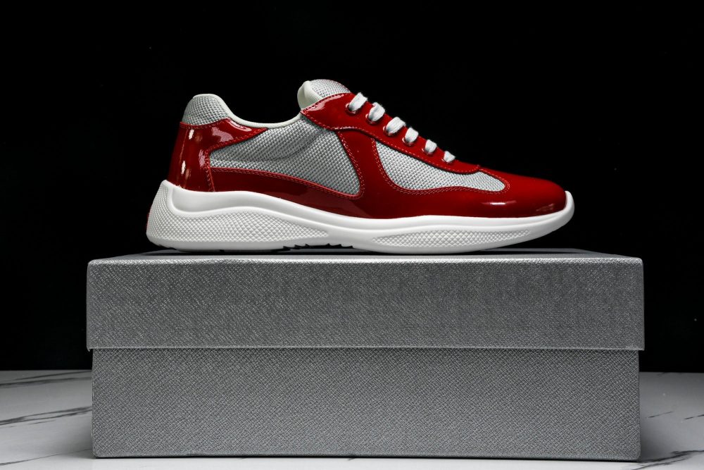Prada America's Cup Sneaker 'Red Silver' - Image 24
