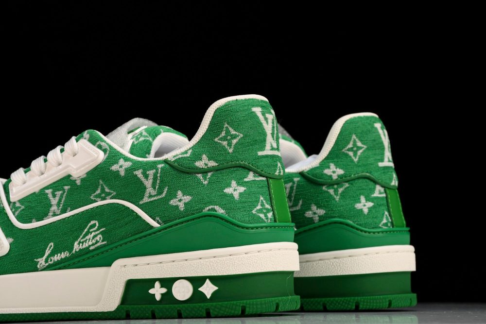 Louis Vuittоп Trainer Low 'Green Monogram Textile' - Image 8