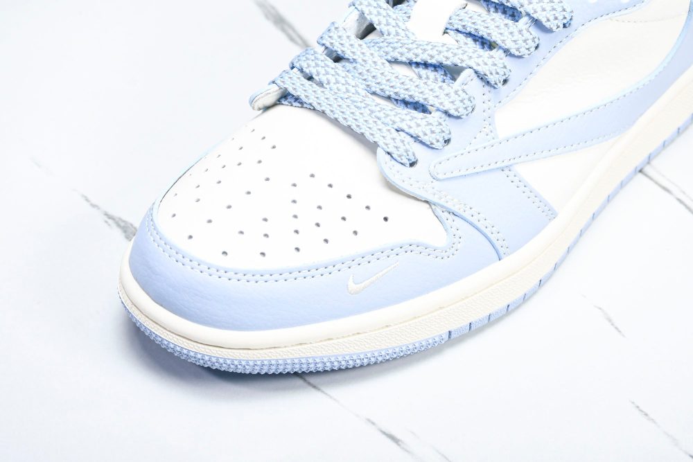 Travis Scott AJ1 Low x Stussy 'Blue' (Custom) - Image 9