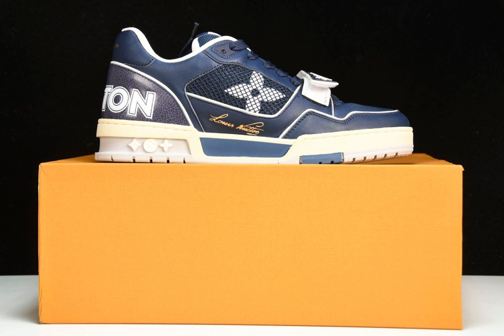 Louis Vuittоп Trainer Low Velcro Strap 'Navy Mesh' - Image 26
