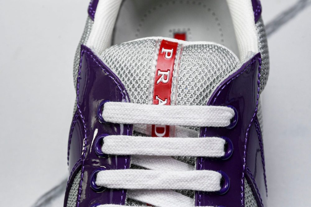 Prada America's Cup Sneaker 'Purple Silver' - Image 11