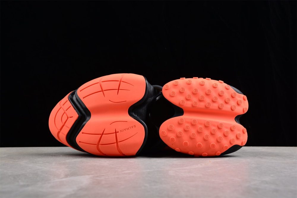 Balmain Unicorn Low-Top 'Orange Black' - Image 4