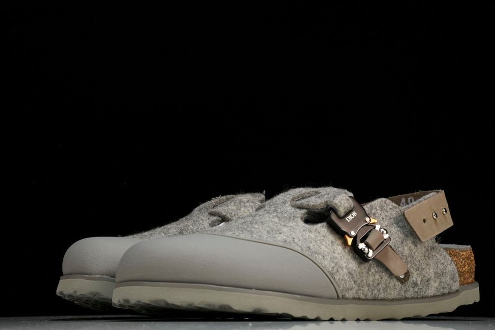 Birkenstock x D1or Tokio Mule Felted Wool 'Grey' - Image 2