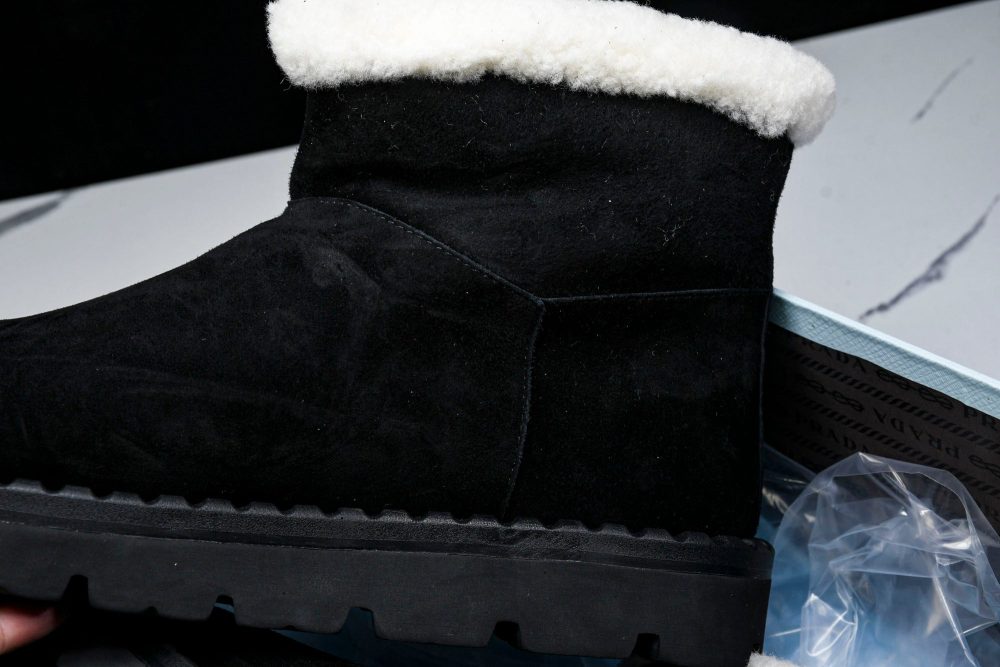 Prada Suede Booties 'Black' - Image 26