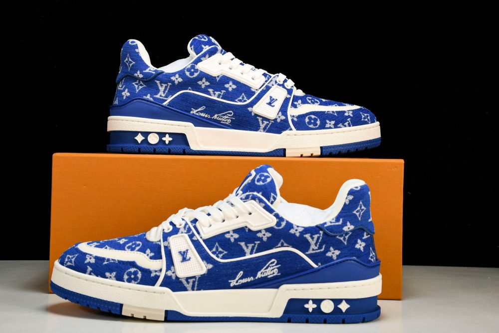 Louis Vuittоп Trainer Low 'Blue Monogram Textile' - Image 21