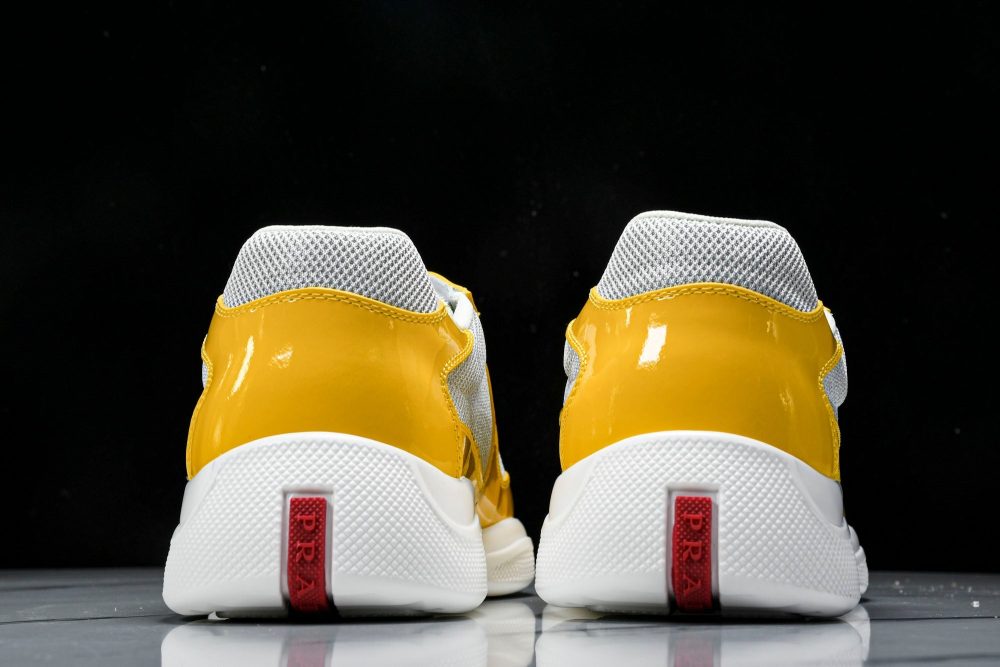 Prada America's Cup Sneaker 'Yellow Silver' - Image 7