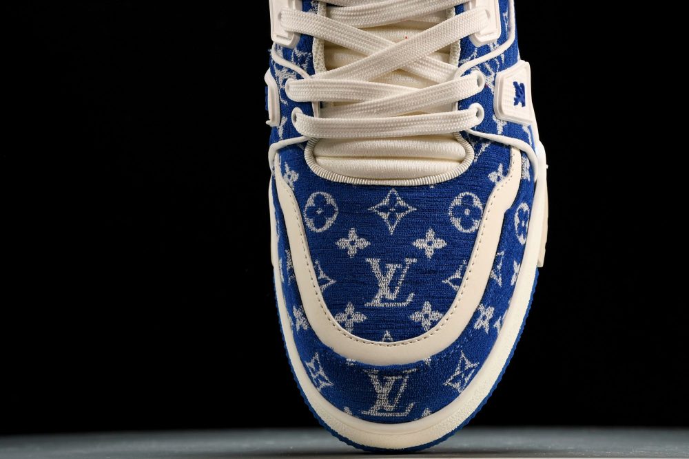 Louis Vuittоп Trainer Low 'Blue Monogram Textile' - Image 6