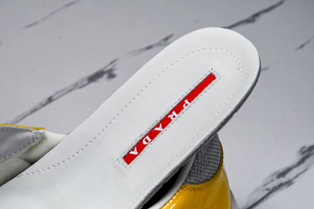 Prada America's Cup Sneaker 'Yellow Silver' - Image 13
