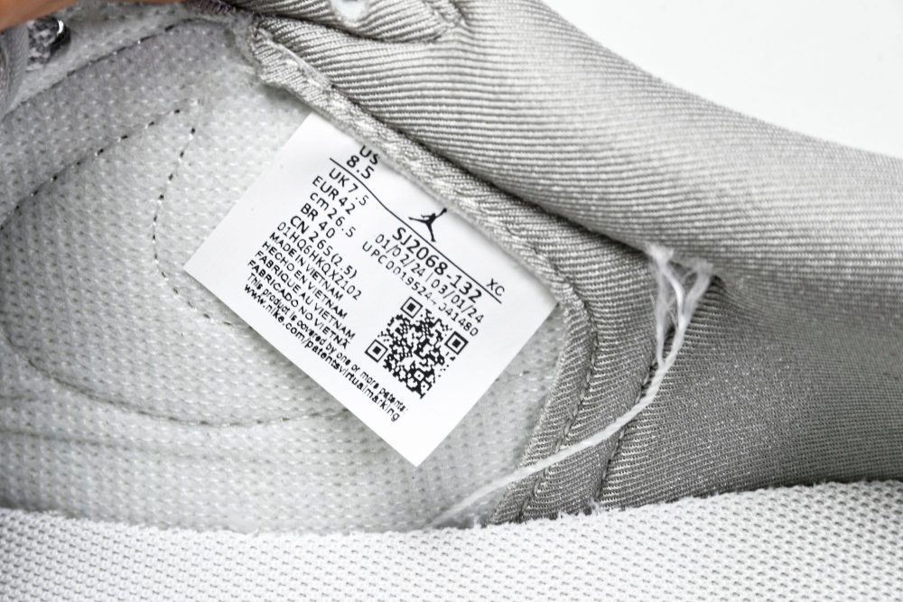 Travis Scott AJ1 Low x Stussy 'Grey White 2.0' (Custom) - Image 13
