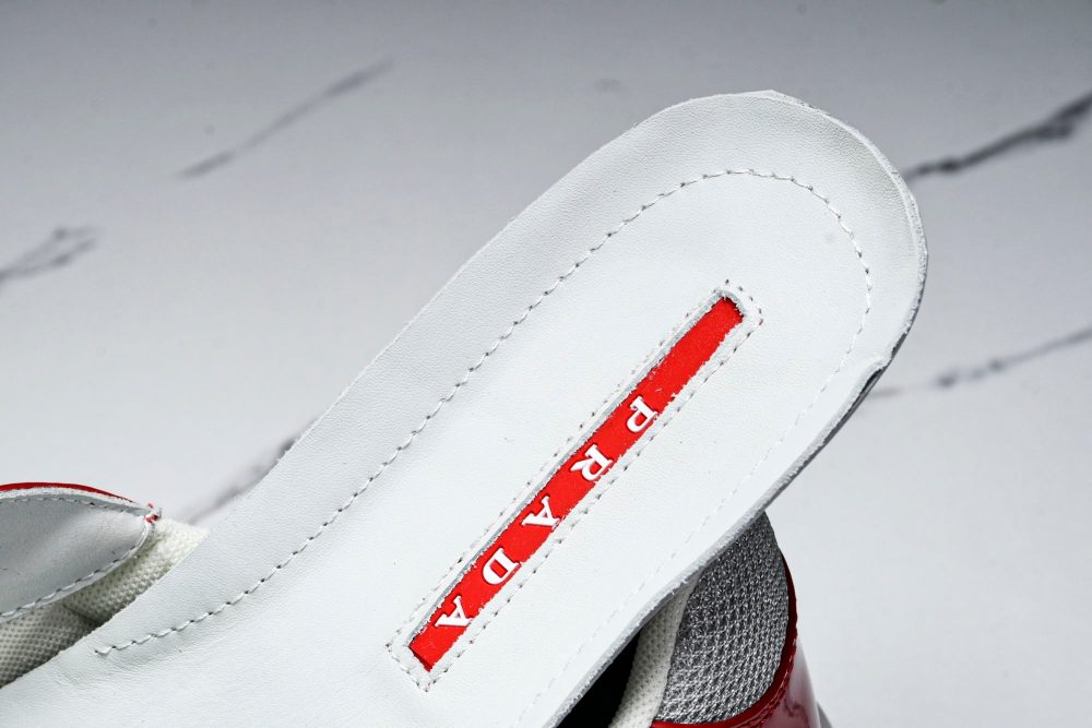 Prada America's Cup Sneaker 'Red Silver' - Image 15