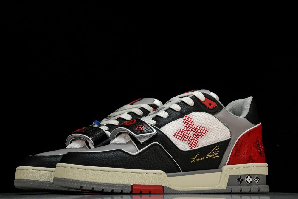 Louis Vuittоп Trainer Low Velcro Strap 'Red Black' - Image 2
