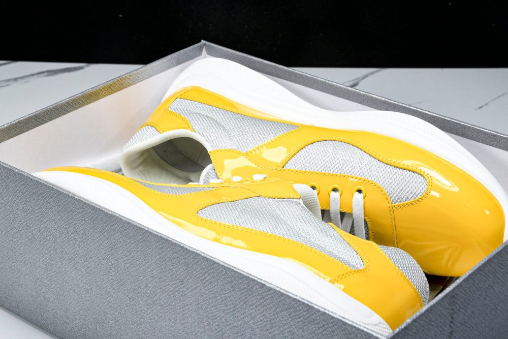 Prada America's Cup Sneaker 'Yellow Silver' - Image 20