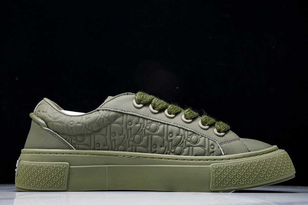 D1or B33 Gravity Leather 'Oblique Triple Khaki' - Image 3