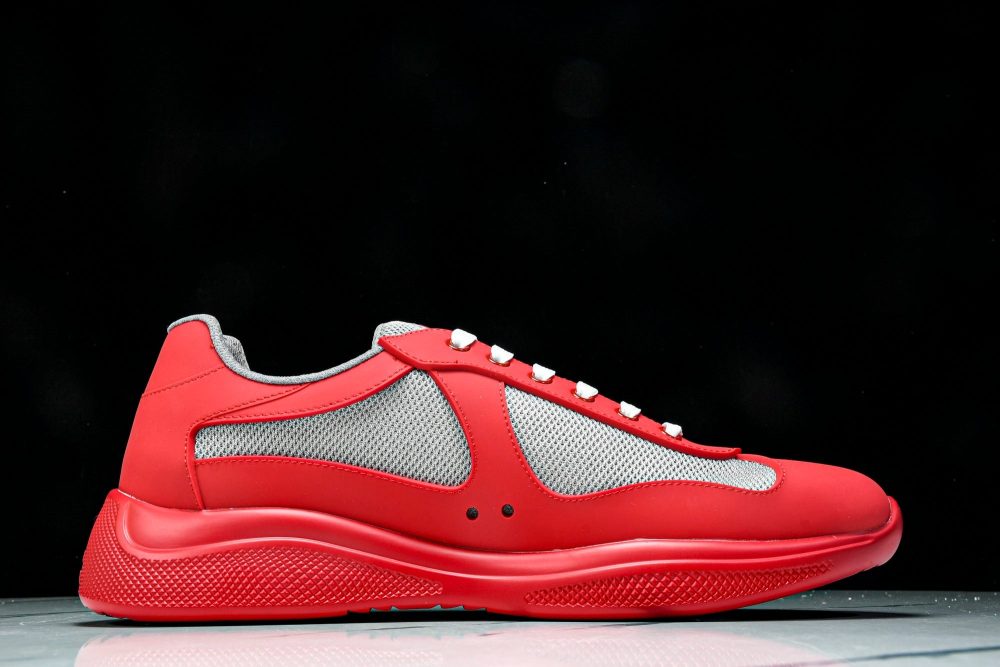 Prada America's Cup Sneaker Soft Rubber 'Red' - Image 3
