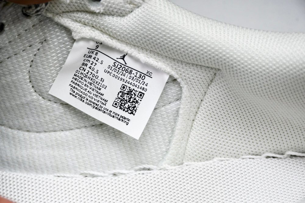 Travis Scott AJ1 Low x Stussy 'Grey White Red' (Custom) - Image 14