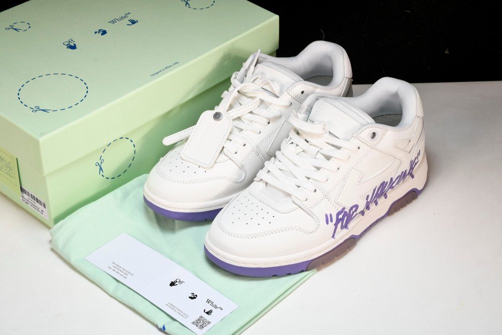 Off-White Out Of Office OOO Low Top "For Walking" - White Lilac - Image 23