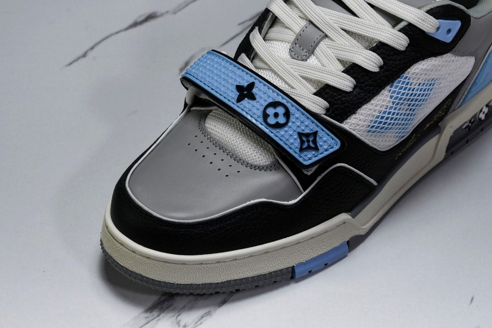 Louis Vuittоп Trainer Low Velcro Strap 'Blue Black' - Image 9