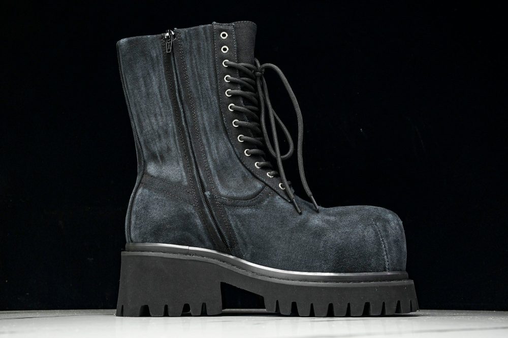 Вalenciaga Stomper Bootie 'Black Canvas' - Image 3